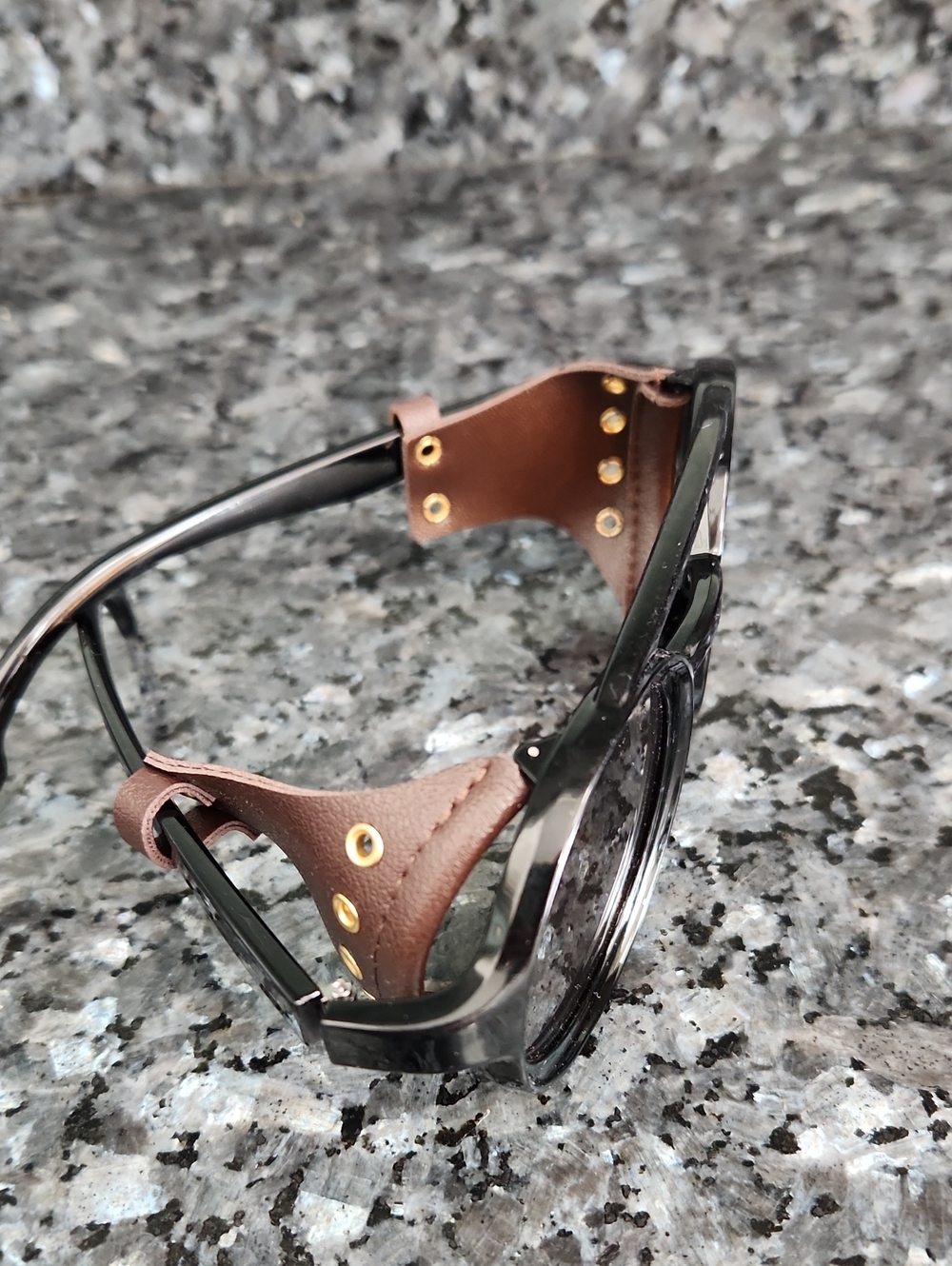 Dark Brown Lense Sunglasses With Side Reflectors